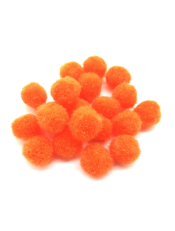 Помпоны декоративные, 15 мм желтые (упаковка 45 штук)