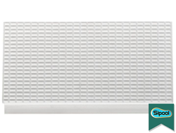 Профиль противоскользящий для переливной решетки SertekPool 12.5х25 белый