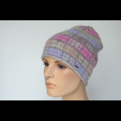 Шапка в клетку разноцветная Vizio Италия 1038 CY