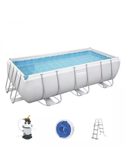 56442 BW, Каркасный бассейн 404х201х100см, 6478 л, с песч. фильтром 2006 л/ч и лестн.