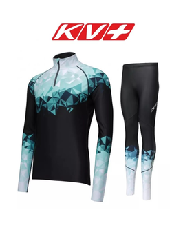 Лыжный гоночный комбинезон kv+ tornado Black / Turquoise 24V118.21