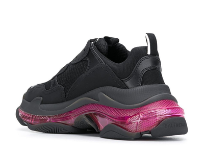 Кроссовки Balenciaga Triple S Clear Sole Neon Pink in Black