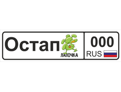 Номер на детскую коляску Остап