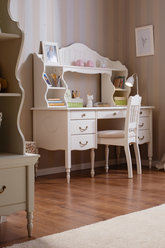 СТОЛ ПИСЬМЕННЫЙ Айно №3 ИЗ МАССИВА СОСНЫ НА ВЫСОКИХ НОЖКАХ с надстройкой 142 Х 62,5 Х 153 СМ