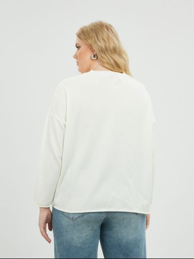 Джемпер с угловым вырезом