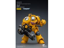 Терминатор Имперских Кулаков (Warhammer 40K) - КОЛЛЕКЦИОННАЯ ФИГУРКА 1/18 Imperial Fists Terminator with Power Fist and Assault Cannon (JT03172) - JOYTOY