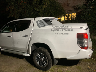 Композитный силовой задний бампер c квадратом АВС-дизайн на Mitsubishi L200 2015+ от AvengerUral.ru