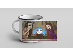 Кружка металлическая эмалированная Sally Face, Салли Фейс №1