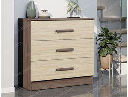 ЛДСП Комод АДЕЛЬ Ясень Шимо темный-светлый