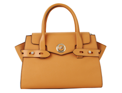 Сафьяновая сумка-сэтчел Michael Kors Carmen оранжевая