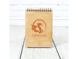 Скетчбук деревянный год Дракона №15