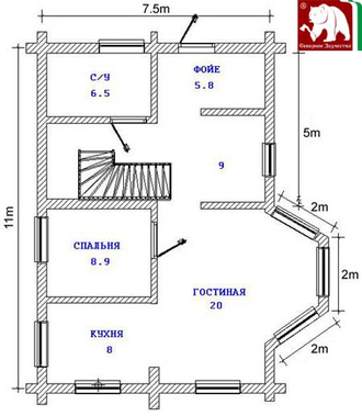 Проект 3-36, 160 кв.м., 7,5*11