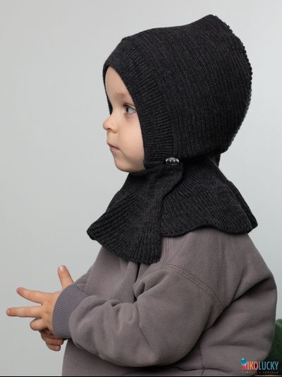 Шапка-шлем 24201-01 х/б подклад, темно-серый 46-48