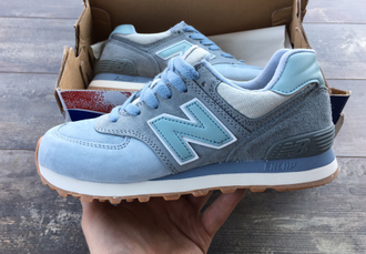 Кроссовки New Balance 574 Blue замшевые