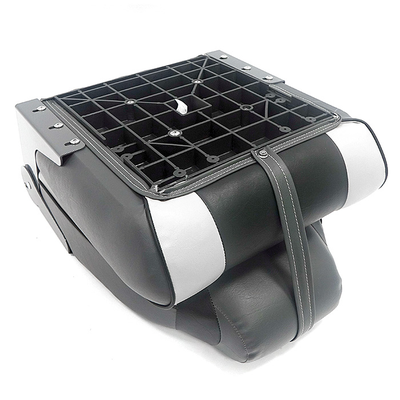 Сиденье мягкое складное Newstarmarine Premium Designer High Back Seat 75157GCB 650x450x430мм серо-черное из пластмассы с виниловой обивкой