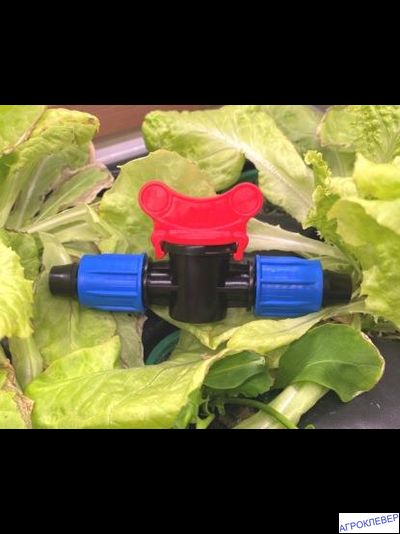 Кран компрессионный для трубки 16мм (стенка 0,8-1,1мм)