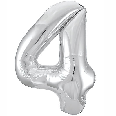 Фольгированный шар Цифра серебро