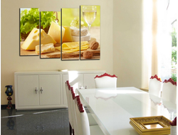 Модульная картина "Сочетание сыров"