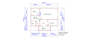 Б-24 ГАБАРИТНЫЕ РАЗМЕРЫ: (6Х9М) 1 ЭТАЖ, ОБЩАЯ ПЛОЩАДЬ: 60М²