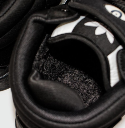 Adidas Campus With Fur Black White с мехом