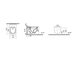 Подвесной унитаз Vitra Mia Round, безободковый, 7510B003-0075