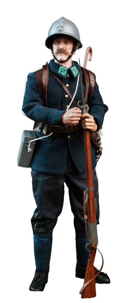 Французский альпийский стрелок 1915 г - Коллекционная ФИГУРКА 1/6 France Chasseurs Alpins in Vosges 1915 (QOM-1041) - QORANGE QOTOYS