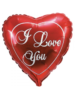 Фольга Сердце I Love you