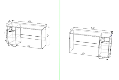 Фронда-7 стол письменный с тумбой Крафт светлый