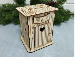 Копилка "туалет" 120х125х155 мм, фанера