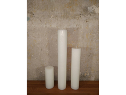 Свеча большая напольная белая 20 см