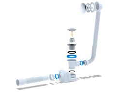 Слив перелив автомат ANI PLAST click-clack (грибок-сетка).