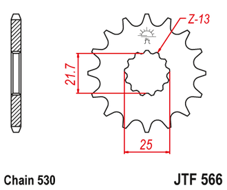 Звезда ведущая JT JTF566.17 (JTF566-17) (F566-17)