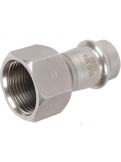 Переходник ROMMER ВПр-ВР, 22х3/4 из нержавеющей стали прессовой