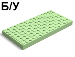 ! Б/У - Brick 8 x 16, Medium Green (4204 / 420429) - Б/У