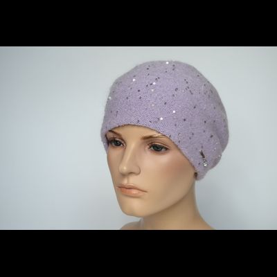 Vizio берет Италия 1042 B лиловый вязаный