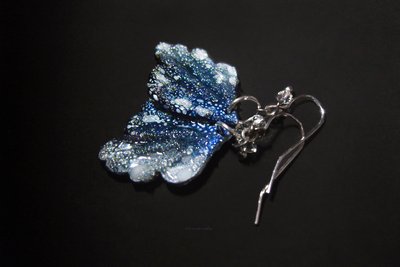 Фэнтези серьги "Крылышки феи Атлуа, покровительницы северных ветров"