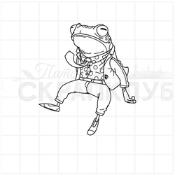 Штамп лягушка в танце