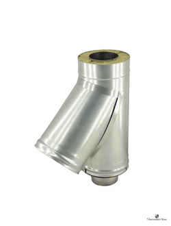 Тройник-сэндвич 45° нерж/оцинк