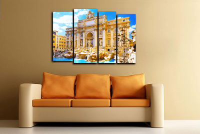 Модульная картина "Фонтан треви"