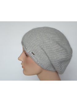 Берет серый вязаный для женщин Vizio Италия 6902 фото