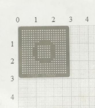 Трафарет BGA для реболлинга чипов компьютера ATI М 1535+ 0,76мм