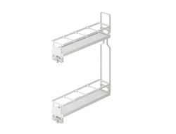 Бутылочница 150мм , белый матовый, Soft-Close, 6 делителей  серия LX  ЛЕВАЯ  (1 шт/кор)  (850-15-02L) TALISMAN *