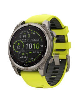Часы Garmin Fenix 8 —47mm Solar Sapphire Titanium Amp Yellow / Graphite
