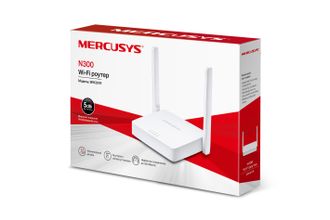 6957939000141   Роутер MERCUSYS MW301R, Wi-Fi Роутер, 300Mbps, Mediatek, 2.4GHz, 802.11b/g/n, 100Mbps 2--port Switch, 2 антенны несъёмные 5 дБи