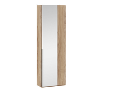 Детская ПОРТО - Шкаф угловой (366) с 1 зеркальной дверью Яблоня Беллуно/Графит