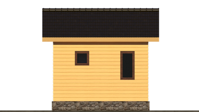 Б-02 - 2 ГАБАРИТНЫЕ РАЗМЕРЫ: (4Х3М) 1 ЭТАЖ, ОБЩАЯ ПЛОЩАДЬ: 12М²