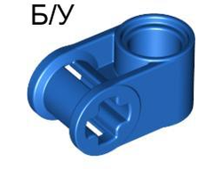 ! Б/У - Technic, Axle and Pin Connector Perpendicular, Blue (6536 / 4107799 / 4165918 / 4173987 / 6178359 / 6261383 / 653623) - Б/У