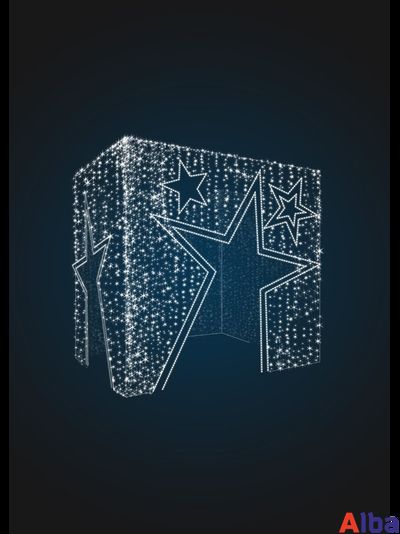 Уличный световой тоннель