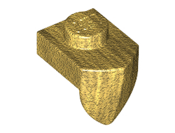 Plate, Modified 1 x 1 with Tooth Vertical, Pearl Gold (15070 / 6083975)