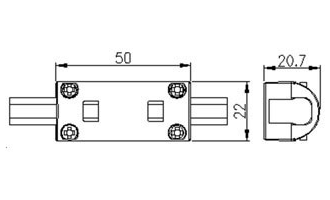 Соединитель прямой Arlight ARL-CLEAR-Mini-Line (16x8mm) (Металл)